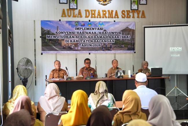 DP3A P2KB PMD gelar Implementasi Konvensi Hak Anak Wujudkan Sekolah Ramah Anak, berlangsung di Aula Dharma Setya kantor setempat, diikuti para kepala sekolah dari jenjang PAUD, SD, SMP hingga SMA. Rabu (10/6/2026). (SuarIndonesia/Adv)