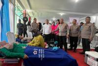 Layanan kesehatan gratis yang diberikan kepada 7.414 orang tersebut dibungkus dalam Bakti Kesehatan Polri serentak yang digelar Polda Kalsel, dalam rangka Hari Bhayangkara ke-80 di Halaman Rumah Sakit Bhayangkara Banjarmasin, Selasa (23/6/2026). (SuarIndonesia/ZI)