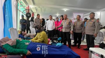 Layanan kesehatan gratis yang diberikan kepada 7.414 orang tersebut dibungkus dalam Bakti Kesehatan Polri serentak yang digelar Polda Kalsel, dalam rangka Hari Bhayangkara ke-80 di Halaman Rumah Sakit Bhayangkara Banjarmasin, Selasa (23/6/2026). (SuarIndonesia/ZI)