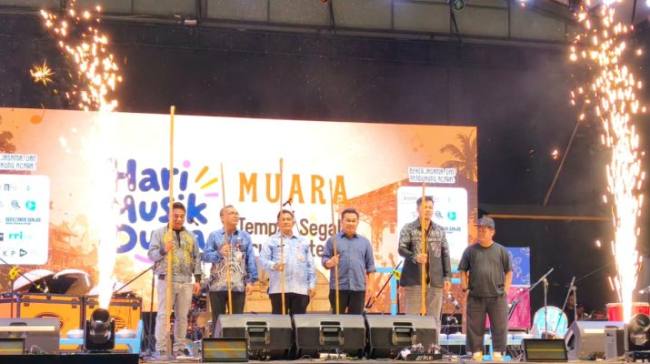 Peringatan Hari Musik Dunia 2026 digelar di Taman Budaya Kalimantan Selatan, Banjarmasin, Sabtu (27/6/2026) malam (SuarIndonesia/Adv)