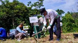Karang Taruna Desa Balang bersama Pemerintah Desa Balang menggelar Gerakan Hijau dan Pohon untuk Bumi di kawasan Wisata Balang Bekayuh, Desa Balang, Kecamatan Paringin, Selasa (23/6/2026). Foto: Mc.Balangan