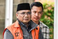 Tersangka kasus dugaan korupsi kuota haji dan penyelenggaraan ibadah haji Yaqut Cholil Qoumas (kiri). (Foto: Dok Antara/Fakhri Hermansyah)