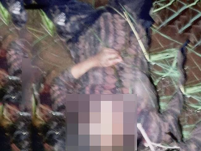 Jasad wanita di Banjar ditemukan dengan leher nyaris putus. (Foto: Istimewa)