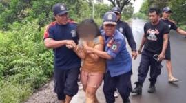 ODGJ di Palangka Raya saat diamankan. (Foto: dok Dinsos Palangka Raya)