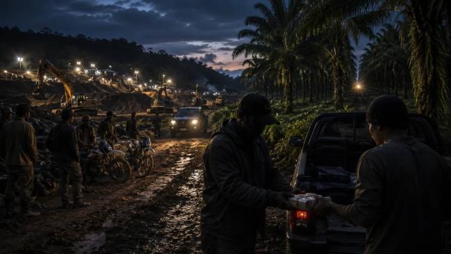 Foto Ilustrasi peredaran narkoba di area pertambangan dan kebun sawit. (Foto: Cyrustimes)