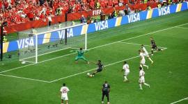 Pemain Kanada Jonathan David mencetak hattrick ke gawang Qatar. (Foto: REUTERS/Albert Gea)