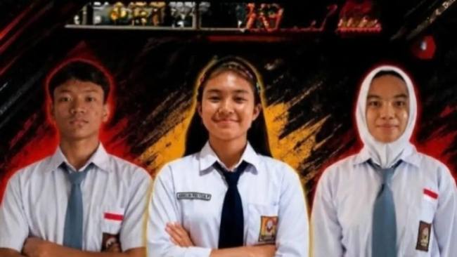 Tiga atlet panjat tebing Kotawaringin Barat. (Foto: Dok Dispora Kobar)
