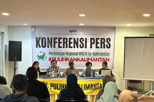 Pertemuan regional Walhi se-Kalimantan, di Samarinda, Kamis (11/6/2026). (Foto: Antara/Rendra Oxtora)
