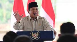 Presiden Prabowo Subianto memberikan pidato sambutan dalam peresmian Bendungan Meninting di Lombok Barat, Nusa Tenggara Barat, Jumat (10/7/2026). (Foto: HO-BPMI Sekretariat Presiden)