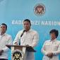 Kepala Badan Gizi Nasional (BGN) Sudaryono (tengah) saat konferensi pers di Jakarta, Senin (27/7/2026). (Foto: Antara/Anita Permata D)