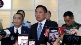 Wakil Menteri Pertahanan Donny Ermawan saat memberi keterangan di kompleks parlemen, Jakarta, Rabu (1/7/2026). (Foto: Antara/Bagus Ahmad R)