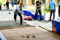 UPTD Museum Lambung Mangkurat Dinas Pendidikan dan Kebudayaan (Disdikbud) Provinsi Kalsel menggelar Lomba Permainan Tradisional Bagasing di Banjarbaru, Kalimantan Selatan, Kamis (2/7/2026). (Foto: Disdikbud Kalsel)