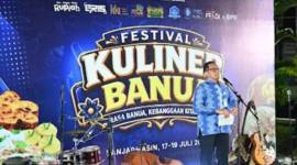 Deputi Kepala Perwakilan Bank Indonesia Provinsi Kalimantan Selatan Aloysius Donanto HW saat memberikan sambutan di acara Festival Kuliner Banua di Banjarmasin, beberapa waktu lalu. (Foto: HO-Humas Bank Indonesia)