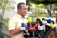 Menteri Energi dan Sumber Daya Mineral (ESDM) Bahlil Lahadalia memberikan keterangan media di Kompleks Istana Kepresidenan, Jakarta, Selasa (28/7/2026). (Foto: Antara/Genta Tenri M)