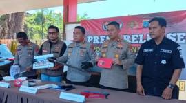 Pelaksana Harian (Plh) Kapolresta Banjarmasin, Kombes Pol Timbul R. Siregar, didampingi Kapolsek Banjarmasin Utara AKP Sunardi dan Kasat Reskrim Kompol Eru Alsepa, Kamis (16/7/2026) (SuarIndonesia/YI)