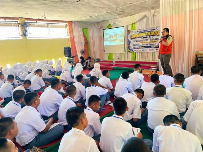 Dua sekolah di Kabupaten Balangan yaitu SMP N 2 Paringin dan SMK N 1 Paringin menggandeng Badan Penanggulangan Bencana Daerah (BPBD) Kabupaten Balangan (SuarIndonesia/Adv)