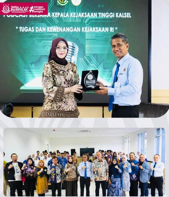 erlangsung di Kantor Kejati Kalsel, dihadiri Ketua IKA UNAIR Kalsel drg. Hj Ellyana Trisya Hasnuryadi serta diikuti para pelajar dari SMA Negeri 1 Banjarbaru, SMA Negeri 2 Banjarbaru dan SMA Negeri 1 Martapura., Kamis (23/7/2026) (SuarIndonesia.Ist)