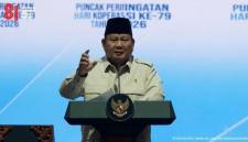 Presiden Prabowo Subianto memberikan sambutan alam peringatan Hari Koperasi Nasional ke-79 di Jakarta, Minggu (12/7/2026). (Foto: Sekretariat Presiden)