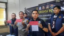 Polsek Samarinda saat merilis kasus pencurian. (Foto: detikKalimantan/M Budi K)