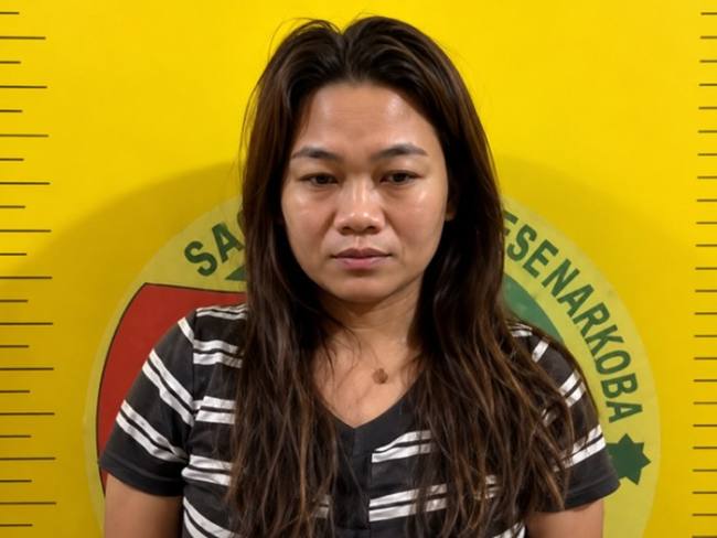 Tersangka Dea Nabila (22), teman bandar sabu-sabu Bio dalam kasus penggerebekan maut di Katingan. (Foto: Istimewa)
