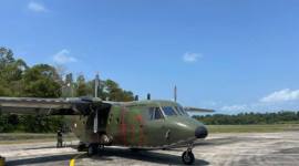 Pesawat jenis Casa NC-212 dari Skadron Udara 4 bersiap untuk lepas landas dari Lanud Abdulrachman Saleh, Malang, Jawa Timur, Jumat (21/8/2026). (Foto: HO-Humas TNI AU)