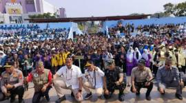 Deklarasi akbar perang terhadap narkoba di Provinsi Kalimantan Tengah, Kota Palangka Raya, Kamis (20/8/2026). (Foto: Antara/M Arif Hidayat)
