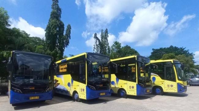 Bus BRT rutenya akan sampai perkantoran Pemprov Kalsel. Foto : istimewa