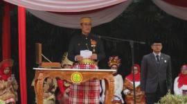 Menteri Pertanian (Mentan) Andi Amran Sulaiman menjadi inspektur upacara peringatan HUT Ke-81 Kemerdekaan RI di Jakarta, Senin (17/8/2026). (Foto: HO-Kementan RI)