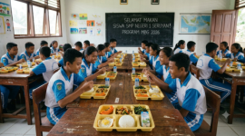 Foto Ilustrasi MBG. (Foto: SI/UT/@Gemini.Ai)