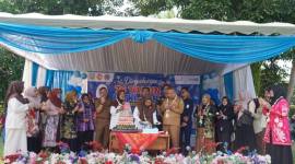 Peringatan Hari Ulang Tahun (HUT) ke-76 Ikatan Guru Taman Kanak-kanak Indonesia-Persatuan Guru Republik Indonesia (IGTKI-PGRI) Kabupaten Balangan yang dirangkaikan dengan Hari Anak Nasional (HAN) ke-42 di Desa Mantimin, Kecamatan Batumandi, Selasa (21/7/2026). Foto: MC Balangan.