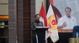 Wagub Kalsel menyampaikan sambutan dan membuka Musorprov KONI. Foto : istimewa
