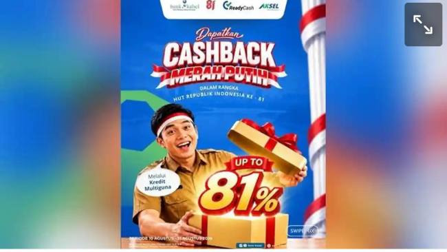 Rayakan HUT ke-81 RI bersama Bank Kalsel, raih cashback Merah Putih hingga 81 persen.