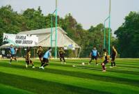 Suasana pertandingan Turnamen Mini Soccer Piala Bupati Cup 2026 di Lapangan Trivela Mini Soccer, Kecamatan Paringin Selatan, Selasa (4/8/2026).