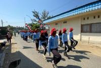 Paskibraka Kecamatan Halong saat menjalani latihan