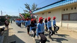 Paskibraka Kecamatan Halong saat menjalani latihan