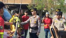 Polresta Banjarmasin menggelar apel gelar pasukan penanggulangan bencana karhutla 2026 di halaman Mapolresta Banjarmasin, Selasa (11/8/2026). (SuarIndonesia/Repro)
