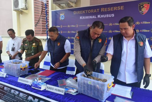 Penyelundupan sisik Trenggiling Jaringan Internasional, dibongkar Kepolisian Daerah Kalimantan Selatan (Polda Kalsel) melalui Direktorat Reserse Kriminal Khusus (Ditreskrimsus). (SuarIndonesia/Ist)