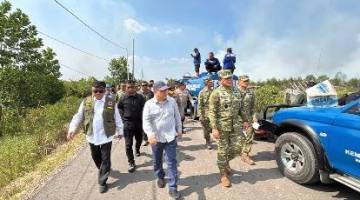 DIBANTU Pendanaan Pribadi H. Isam Penanganan Karhutla di Kalsel 100 Unit Pompa Air dan Dana Operasional 7,6 Miliar