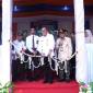 Badan Penanggulangan Bencana Daerah (BPBD) Kabupaten Balangan meluncurkan Rumah Panggung Evakuasi Aman Bencana Berbasis Kemitraan (Bapangku Bamitra) di Desa Pupuyuan, Kecamatan Lampihong, Rabu (8/7/2026). Peresmian Bapangku Bamitra dilakukan oleh Asisten Bidang Pemerintahan dan Kesejahteraan Rakyat Sekretariat Daerah Kabupaten Balangan, Aidinnor. Foto : MC Balangan