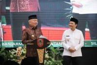 Gubernur dan wagub saat menyampaikan sambutan di hadapan Menteri Agama. Foto : istimewa