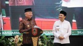 Gubernur dan wagub saat menyampaikan sambutan di hadapan Menteri Agama. Foto : istimewa