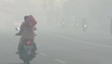 Kabut asap di Banjarbaru. (Foto: detikKalimantan/Khairun Nisa)