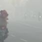 Kabut asap di Banjarbaru. (Foto: detikKalimantan/Khairun Nisa)