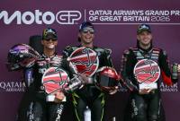 Podium Juara MotoGP Inggris 2026. (Foto: Istimewa)
