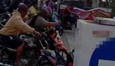 Viral 'Start MotoGP' di SPBU Pangkalan Bun, Kotawaringin Barat. (Foto: Istimewa)