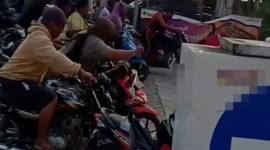 Viral 'Start MotoGP' di SPBU Pangkalan Bun, Kotawaringin Barat. (Foto: Istimewa)