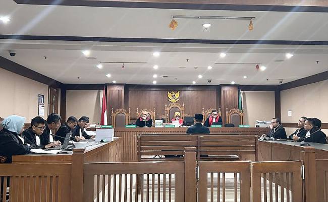 Ketua Ombudsman RI (ORI) periode 2026 Hery Susanto dalam sidang pembacaan surat tuntutan di Pengadilan Tipikor pada Pengadilan Negeri Jakarta Pusat, Kamis (24/9/2026). (Foto: Antara/Agatha Olivia V)
