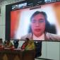 Staf Ahli Menteri Kehutanan Bidang Perubahan Iklim Prof Haruni Krisnawati saat kegiatan rapat koordinasi pencegahan karhutla Provinsi Bengkulu, di Bengkulu, Selasa (1/9/2026). (Foto: Antara/Boyke Ledy W)