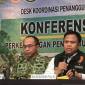 Direktur Tindak Pidana Tertentu Bareskrim Polri Brigjen Pol Mohammad Irhamni (kanan) memberikan keterangan dalam konferensi pers perkembangan penanganan kebakaran hutan dan lahan (karhutla) di Jakarta, Selasa (29/9/2026). (Foto: Antara/Devi Nindy)