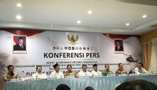 Konferensi pers rapat koordinasi antara pemerintah dan perusahaan pemegang hak guna usaha dan perizinan berusaha pemanfaatan hutan dalam rangka penanganan karhutla telah di Jakarta, Senin (7/9/2026). (Foto: Antara/Devi Nindy)
